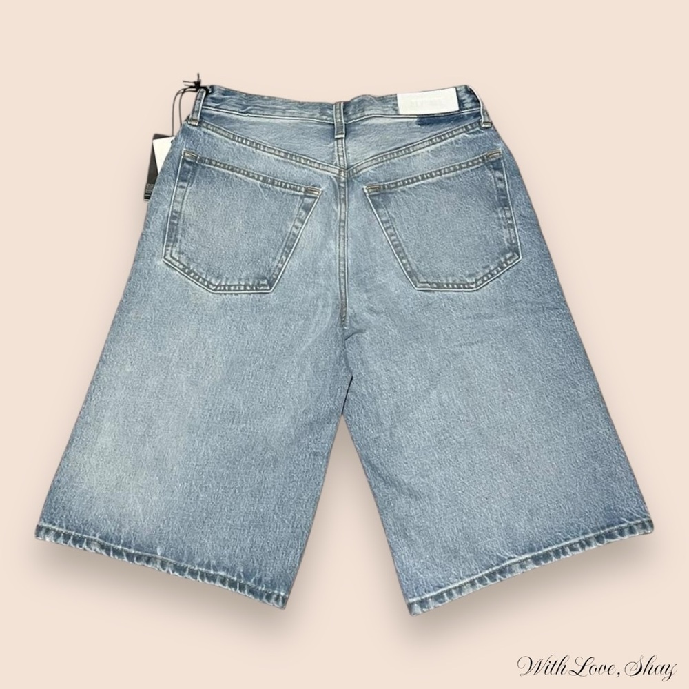 NWT RE/Done medium wash low rise baggy skater denim shorts - Picture 5 of 6